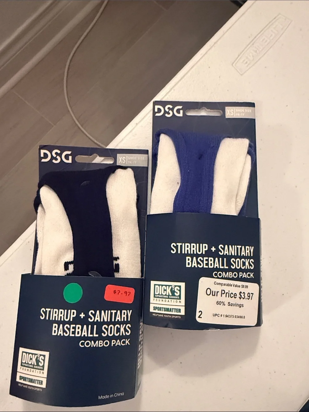10 pack of misc baseball socks